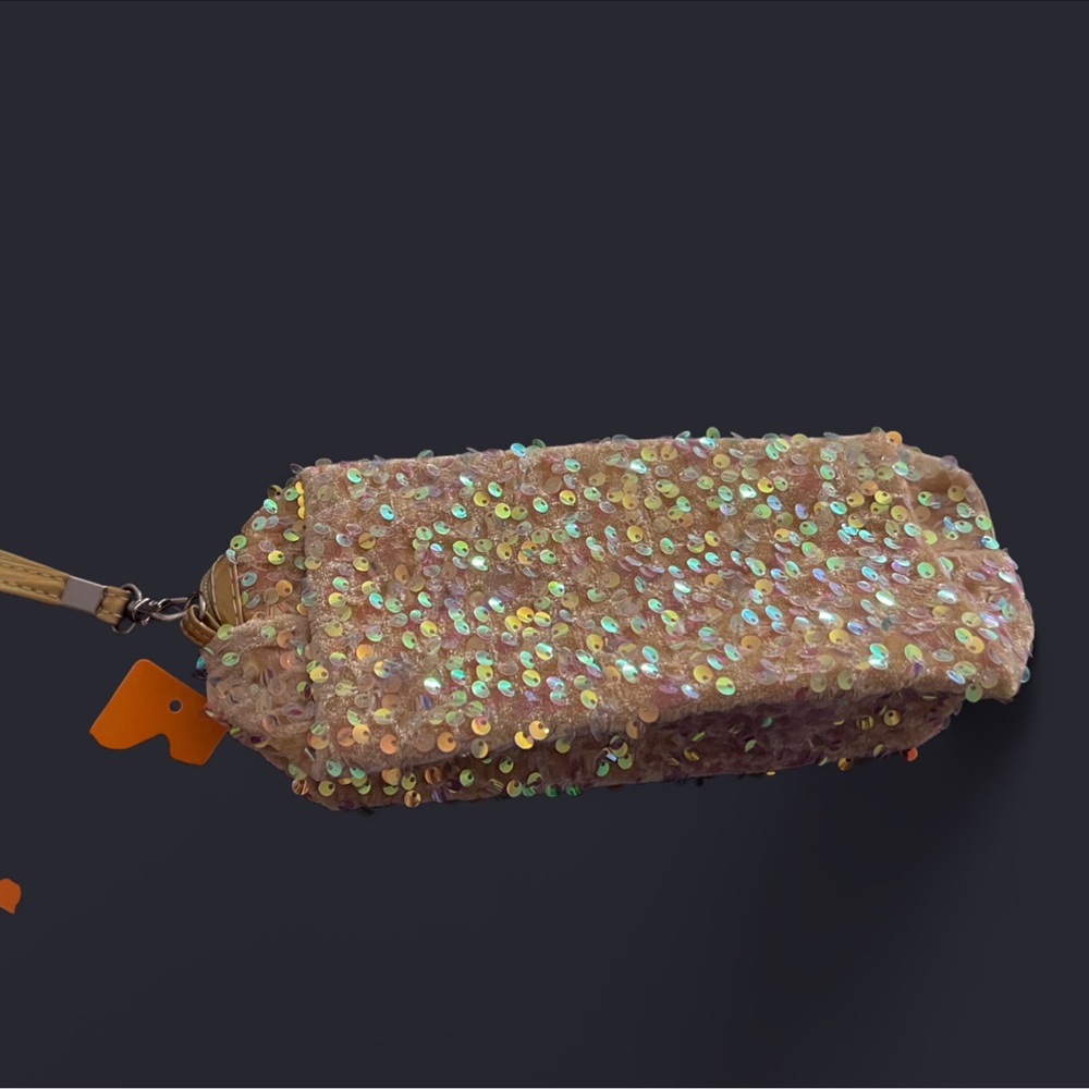 Sequin Clutch Bag - Gold